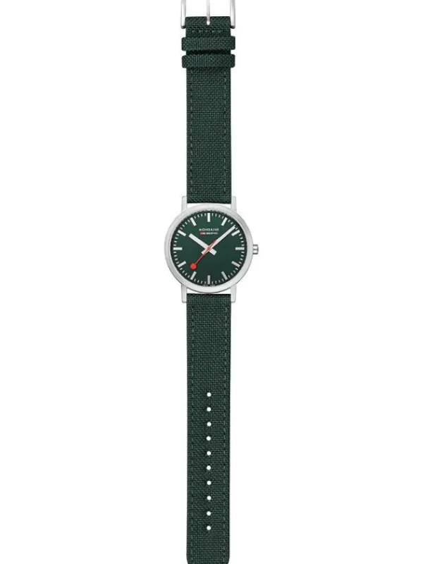 MONDAINE Herrenuhren | Damenuhren-Classic 36 mm, gebürstet, grün A660.30314.60SBF