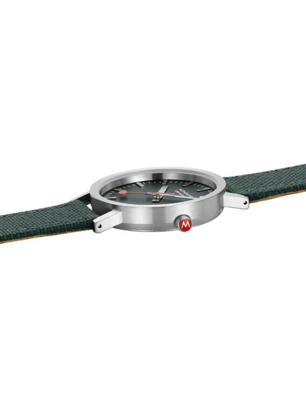 MONDAINE Herrenuhren | Damenuhren-Classic 36 mm, gebürstet, grün A660.30314.60SBF
