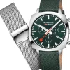 MONDAINE Herrenuhren-Cushion Chrono 41mm Set Grün MSL.41460.LF.SET