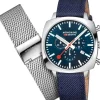 MONDAINE Herrenuhren-Cushion Chrono 41mm Set Blau MSL.41440.LD.SET