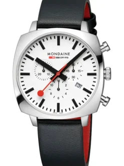 MONDAINE Herrenuhren-Cushion Chrono 41mm Set MSL.41410.LBV.SET