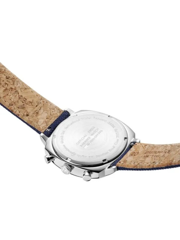 MONDAINE Herrenuhren-Cushion Chrono 41mm Set Blau MSL.41440.LD.SET