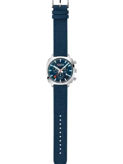 MONDAINE Herrenuhren-Cushion Chrono 41mm Set Blau MSL.41440.LD.SET