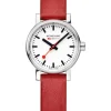 MONDAINE Damenuhren-evo2, 26 mm Leder vegan rot MSE.26110.LCV