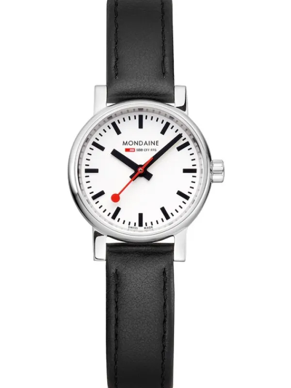 MONDAINE Damenuhren-evo2, 26 mm Weiß Leder vegan MSE.26110.LBV