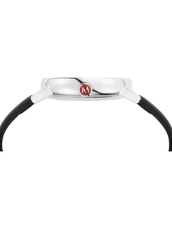 MONDAINE Herrenuhren-evo2, 40 mm Weiß Leder vegan Datum MSE.40210.LBV