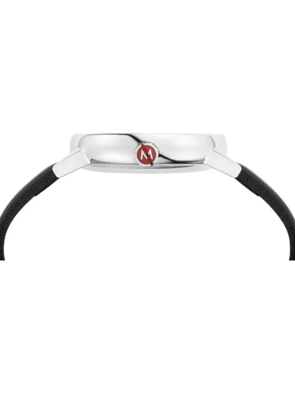 MONDAINE Herrenuhren-evo2, 40 mm Weiß Leder vegan Datum MSE.40210.LBV
