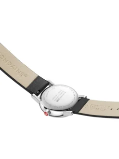 MONDAINE Damenuhren-evo2, 30 mm Weiß Leder vegan Datum MSE.30210.LBV