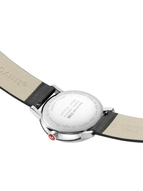 MONDAINE Herrenuhren-evo2, 40 mm Weiß Leder vegan Datum MSE.40210.LBV
