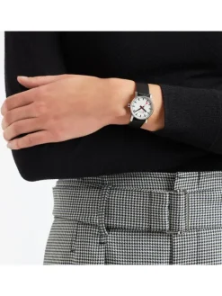 MONDAINE Damenuhren-evo2, 30 mm Weiß Leder vegan MSE.30110.LBV