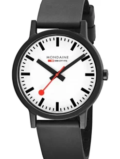 MONDAINE Herrenuhren-Renewable, Kautschukarmband 40 mm x MS1.41110.RB