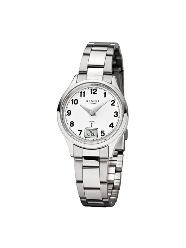 REGENT Damenuhren-Armbanduhr mit Edelstahlarmband FR-193