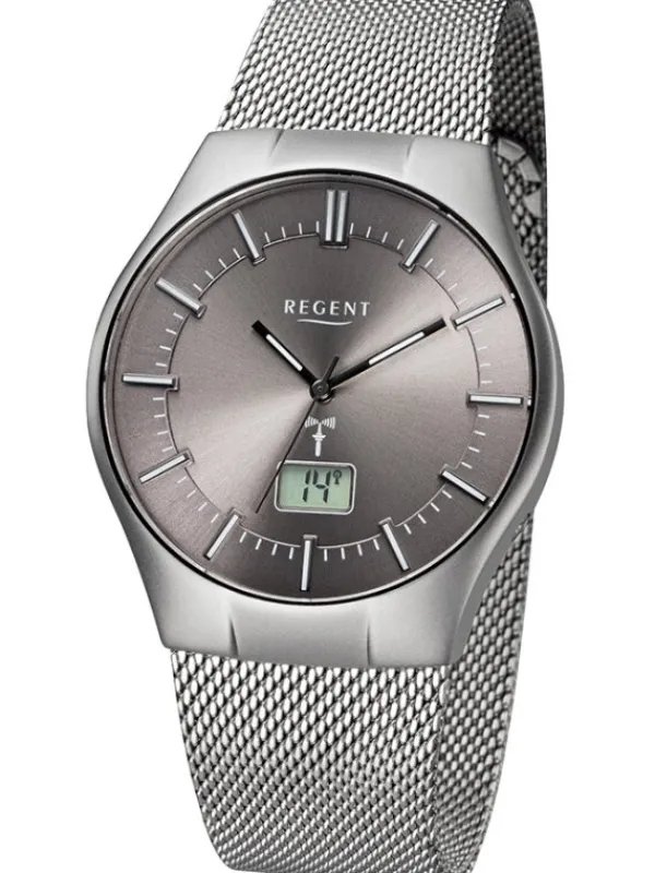 REGENT Herrenuhren-Armbanduhr mit Milanese-Armband FR-215