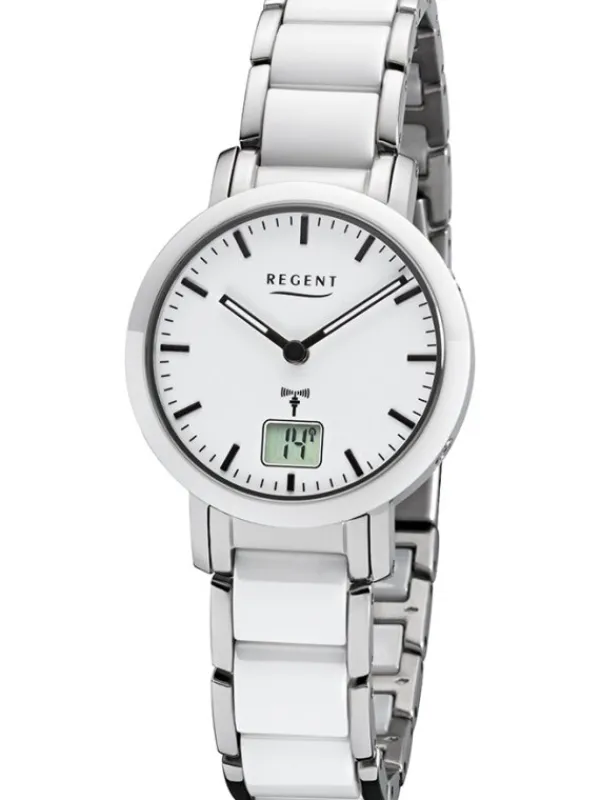 REGENT Damenuhren-Funk Stahl/Keramik FR-264 BA-416