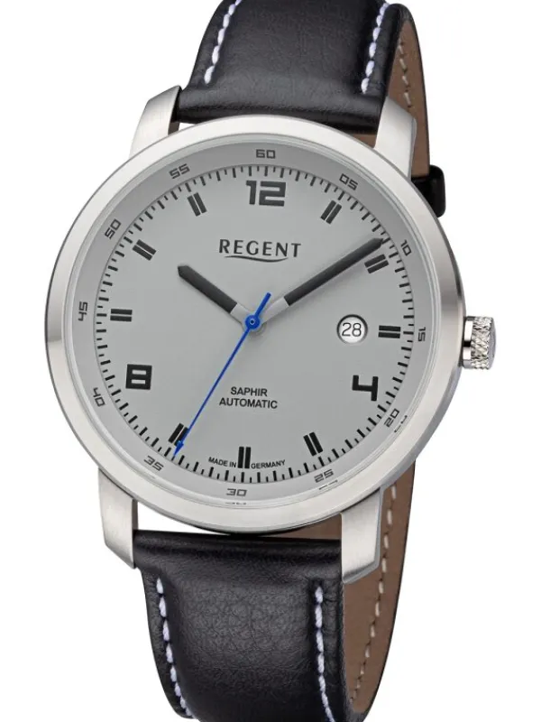 REGENT Herrenuhren-Herrenuhr Automatik 44 mm Lederband GM-2105