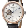 REGENT Herrenuhren-Herrenuhr Automatik Unruh 42 mm bicolor GM-2217