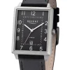 REGENT Herrenuhren-Herrenuhr eckig Titan schwarz Leder F1273