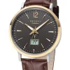 REGENT Herrenuhren-Herrenuhr Funk Leder braun FR244