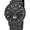 REGENT Herrenuhren-Herrenuhr Funk Stahl Keramik Schwarz FR-255