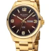 REGENT Herrenuhren-Herrenuhr Gliederband 20 bar goldf. F1530