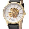 REGENT Herrenuhren-Herrenuhr Handaufzug Skelett goldf. F1399
