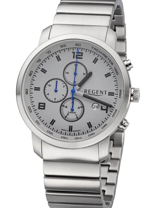REGENT Herrenuhren-Herrenuhr Quarz Chronograph Gliederarmband GM-2111