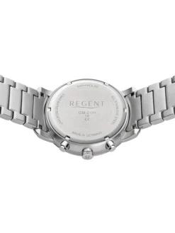 REGENT Herrenuhren-Herrenuhr Quarz Chronograph Gliederarmband GM-2111