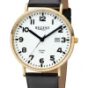 REGENT Herrenuhren-Herrenuhr Quarz goldf. Leder BA-797