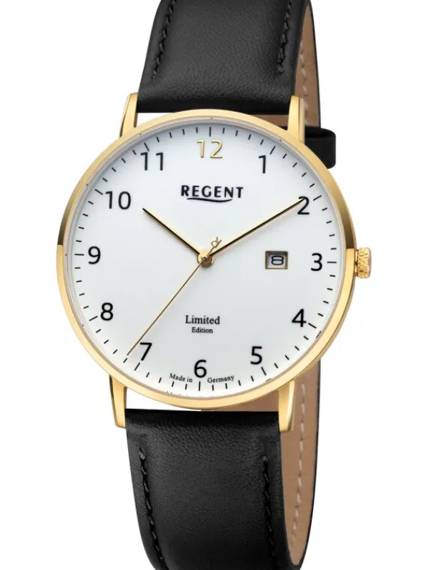 REGENT Herrenuhren-Herrenuhr Quarz Limited Edition goldf. GM-2303