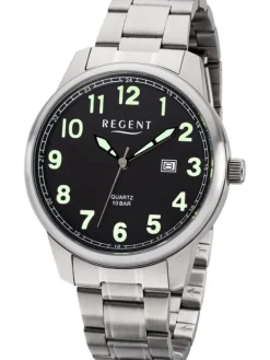 REGENT Herrenuhren-Herrenuhr Quarz Metallarmband F1189