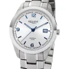 REGENT Herrenuhren-Herrenuhr Quarz silber Saphir Metallband F1194