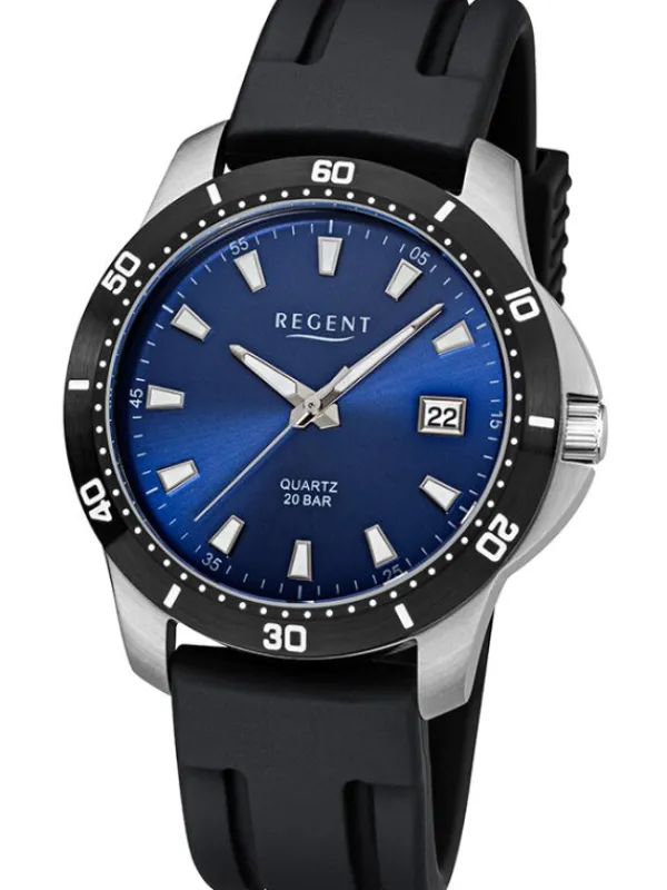 REGENT Herrenuhren-Herrenuhr Quarz Sport blau F1028
