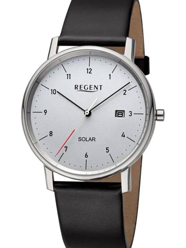 REGENT Herrenuhren-Herrenuhr Solar 39 mm silber F1546