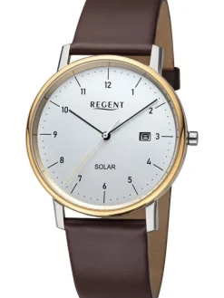 REGENT Herrenuhren-Herrenuhr Solar 39 mm bicolor F1549
