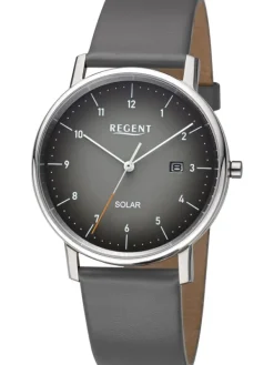 REGENT Herrenuhren-Herrenuhr Solar 39 mm grau F1547