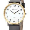 REGENT Herrenuhren-Herrenuhr Titan bicolor Leder F1562