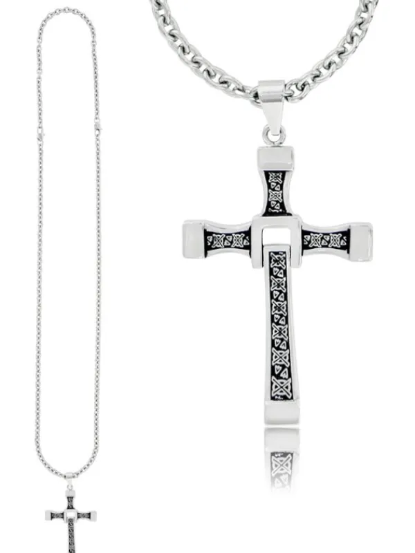 Save Brave Halsketten + Collier-DAVIS Herren Kreuz SBN-DAVIS
