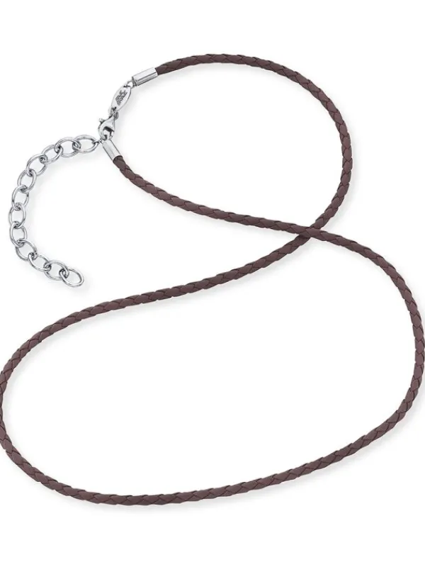 Save Brave Halsketten + Collier-Vegane Lederkette Herren Braun SBN-55-KABR