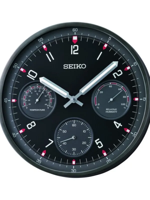 SEIKO Wecker + Co. | Wanduhren-Wanduhr Thermometer Hygrometer QXA823K