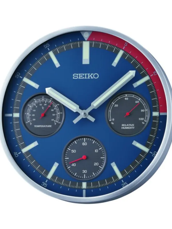 SEIKO Wecker + Co. | Wanduhren-Wanduhr Thermometer Hygrometer QXA822S