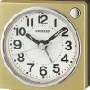 SEIKO Wecker + Co.-Wecker mit Schlummerfunktion, Quarzuhrwerk, rechteckig, gold QHE196G