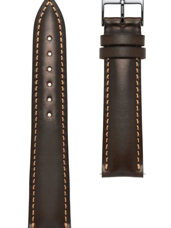 STERNGLAS Zubehör-Bridle 20 mm dunkelbraun, silber (poliert) S03-BR03