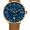 STERNGLAS Herrenuhren | Damenuhren-HAMBURG Automatik Edition Marine Band braun S02-HHM07-WL02