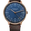 STERNGLAS Herrenuhren-HAMBURG blau bronze S01-HH27-VI17
