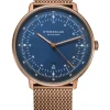 STERNGLAS Herrenuhren-HAMBURG blau Milanaise bronze S01-HH27-MI11