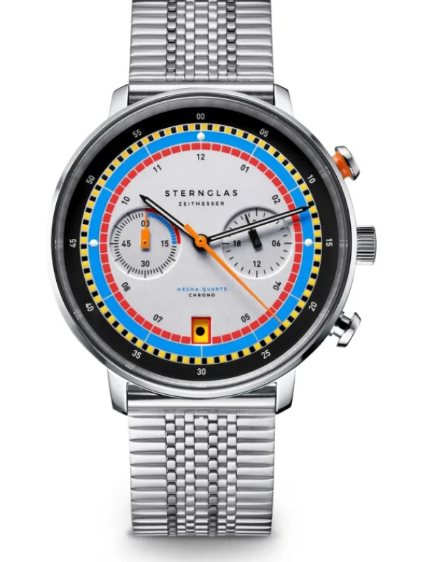 STERNGLAS Herrenuhren | Damenuhren-HAMBURG Chrono REGATTA Metallarmband S01-HC36-ME08