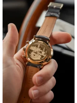 STERNGLAS Herrenuhren | Damenuhren-HAMBURG Chrono Edition Vintage Band Bridle dunkelbraun S01-HCV22-BR01