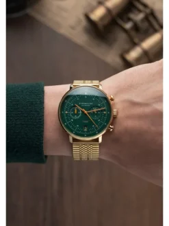 STERNGLAS Herrenuhren | Damenuhren-HAMBURG Chrono Edition Vintage Band SuperSlim S01-HCV22-ME09