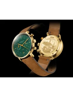 STERNGLAS Herrenuhren | Damenuhren-HAMBURG Chrono Edition Vintage Band Wildleder S01-HCV22-WL02