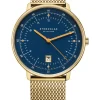 STERNGLAS Herrenuhren | Damenuhren-HAMBURG dunkelblau goldf. Milanaise S01-HH07-MI05